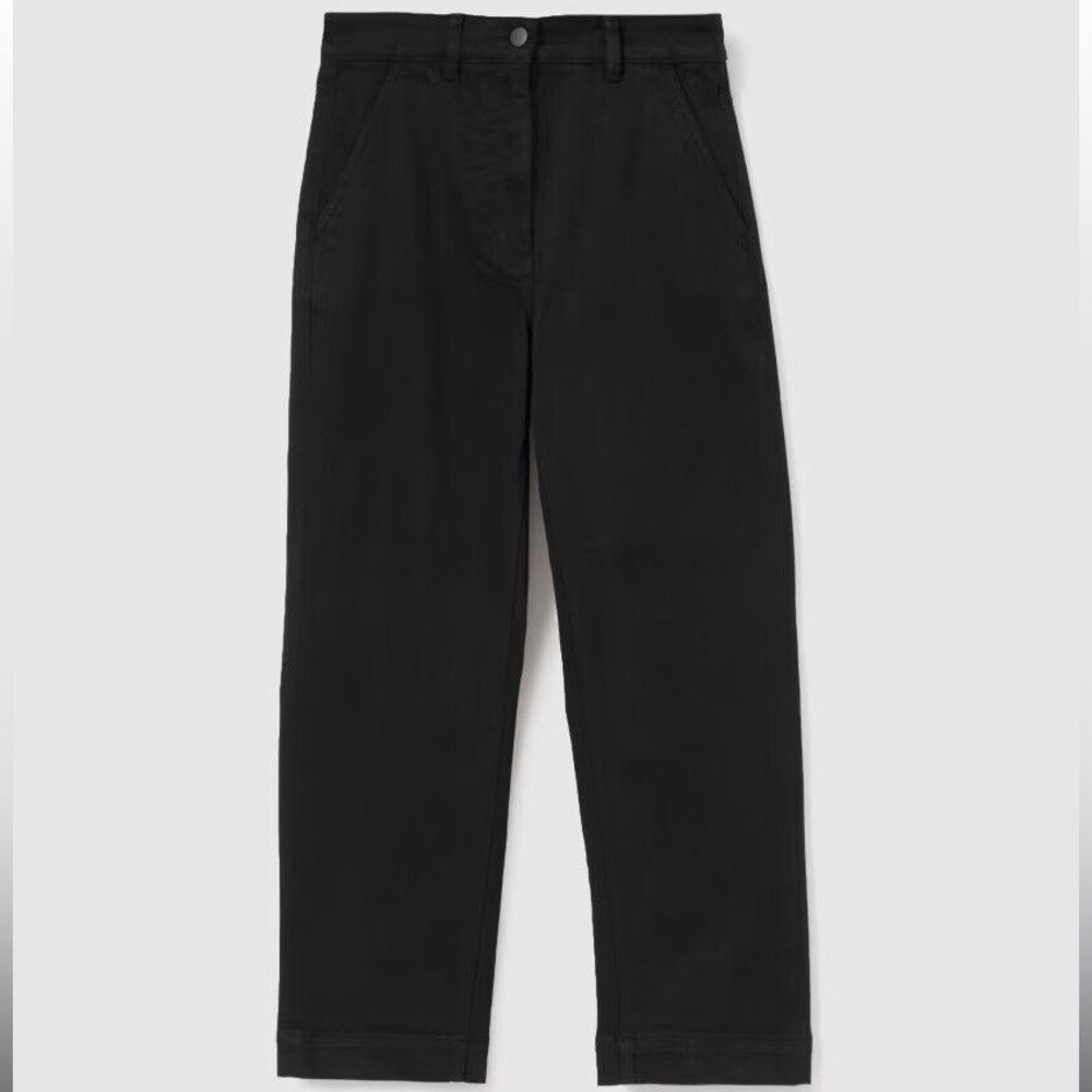 Everlane original black straight-leg crop pants